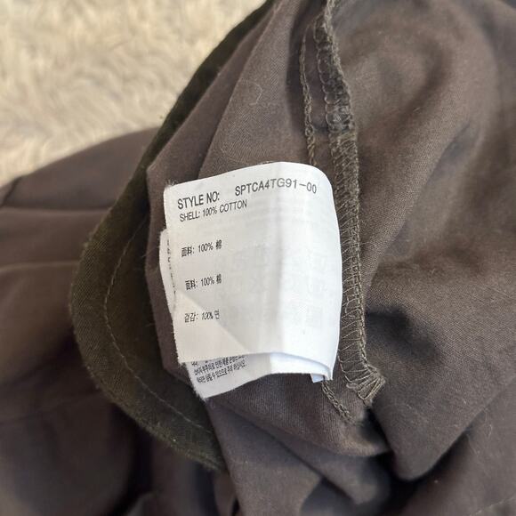 Trensic Spao Medium 100% Cotton Cool Grey Brown Wide Leg Pants Trousers Elastic - Picture 8 of 10